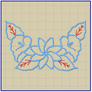 Bloem met bladjes patroon